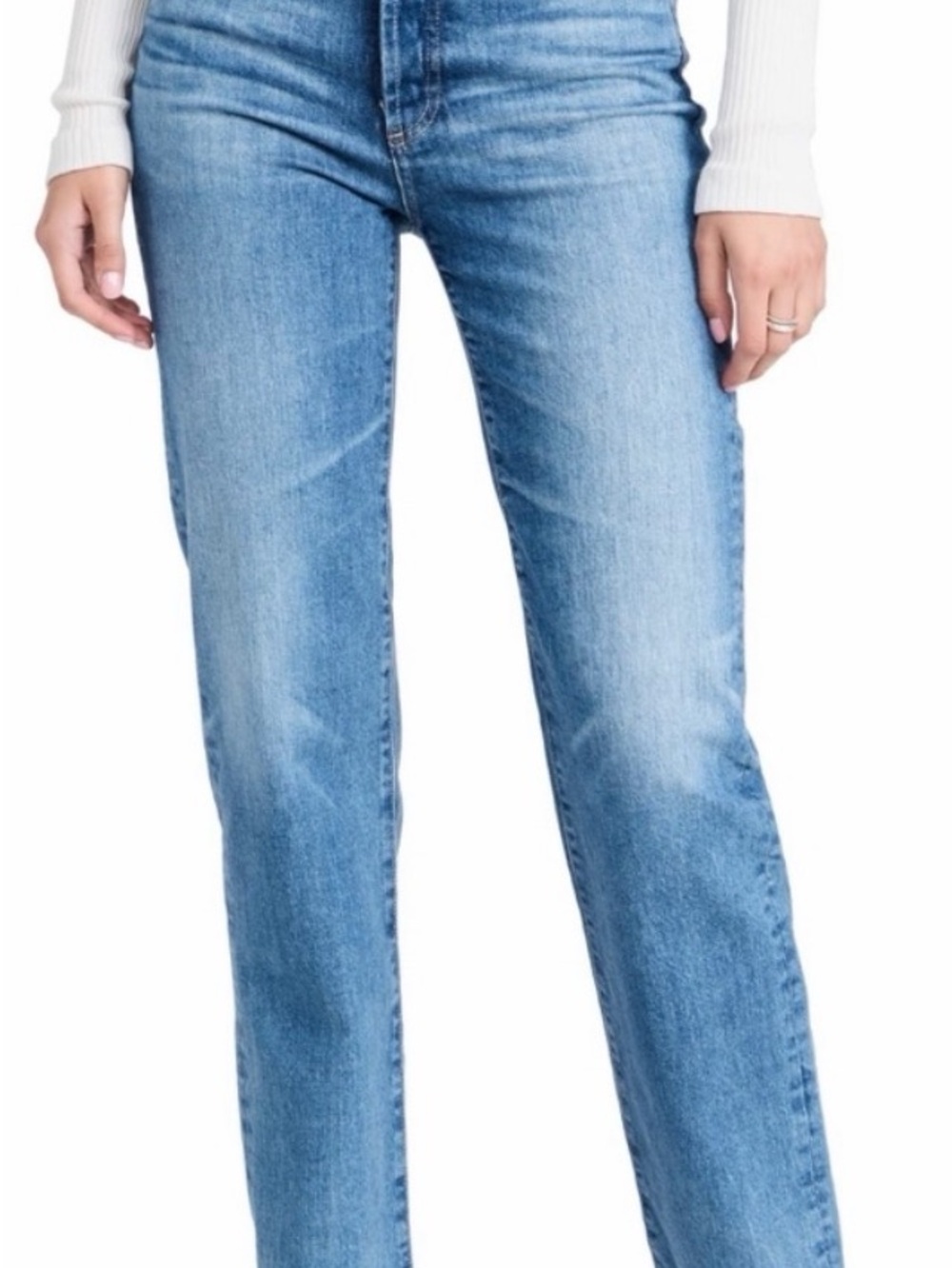 Ag Adriano Goldschmied Classic Straight Leg Jeans in Light Blue